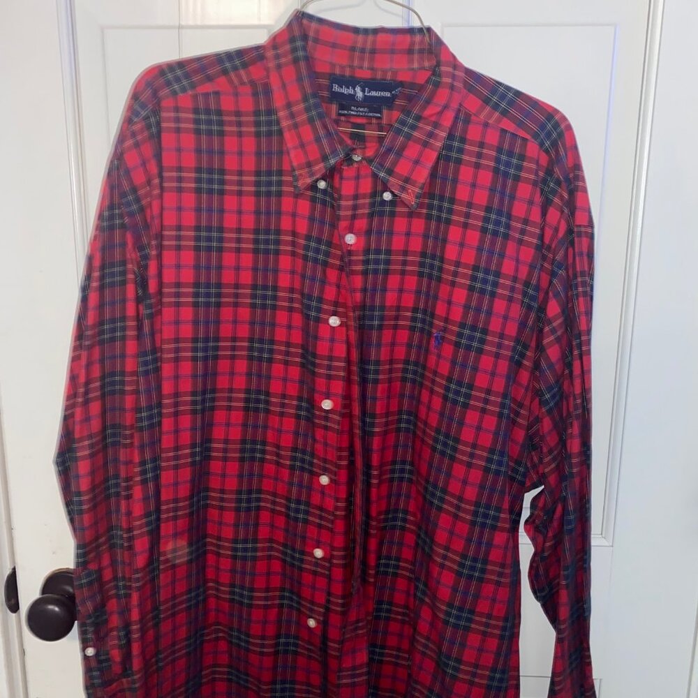 Ralph Lauren Blake Red Plaid Long-Sleeve Shirt – Size XXL (Men's)
